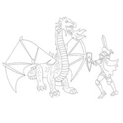 ぬりえページ: ドラゴン (キャラクター) #148538 - 無料の印刷可能なぬりえページ