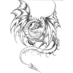 ぬりえページ: ドラゴン (キャラクター) #148555 - 無料の印刷可能なぬりえページ