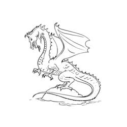 ぬりえページ: ドラゴン (キャラクター) #148561 - 無料の印刷可能なぬりえページ