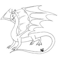 ぬりえページ: ドラゴン (キャラクター) #148562 - 無料の印刷可能なぬりえページ