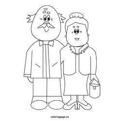 ぬりえページ: 祖父母 (キャラクター) #150651 - 無料の印刷可能なぬりえページ