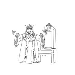 ぬりえページ: 王 (キャラクター) #107152 - 無料の印刷可能なぬりえページ