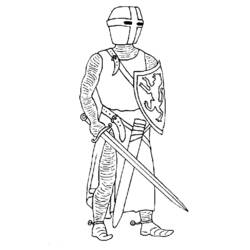 ぬりえページ: 騎士 (キャラクター) #86892 - 無料の印刷可能なぬりえページ