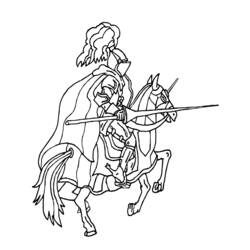 ぬりえページ: 騎士 (キャラクター) #86899 - 無料の印刷可能なぬりえページ