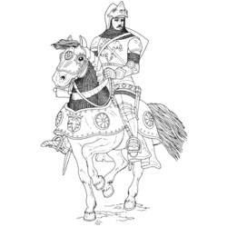 ぬりえページ: 騎士 (キャラクター) #86903 - 無料の印刷可能なぬりえページ