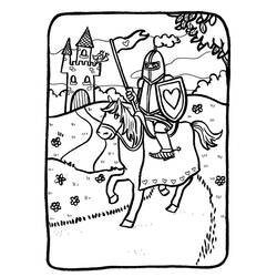 ぬりえページ: 騎士 (キャラクター) #86907 - 無料の印刷可能なぬりえページ