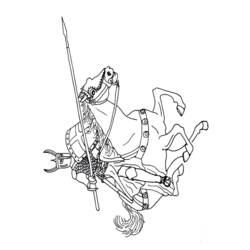 ぬりえページ: 騎士 (キャラクター) #86908 - 無料の印刷可能なぬりえページ