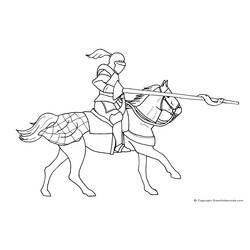 ぬりえページ: 騎士 (キャラクター) #86909 - 無料の印刷可能なぬりえページ