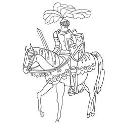 ぬりえページ: 騎士 (キャラクター) #86915 - 無料の印刷可能なぬりえページ