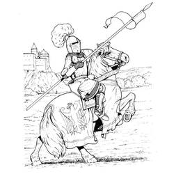 ぬりえページ: 騎士 (キャラクター) #86916 - 無料の印刷可能なぬりえページ