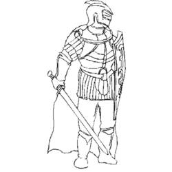 ぬりえページ: 騎士 (キャラクター) #86927 - 無料の印刷可能なぬりえページ