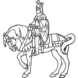 ぬりえページ: 騎士 (キャラクター) #86928 - 無料の印刷可能なぬりえページ
