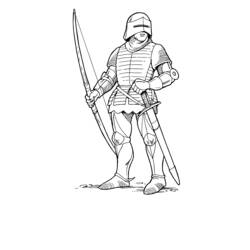 ぬりえページ: 騎士 (キャラクター) #86930 - 無料の印刷可能なぬりえページ