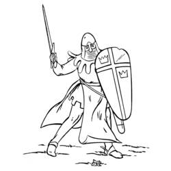ぬりえページ: 騎士 (キャラクター) #86937 - 無料の印刷可能なぬりえページ