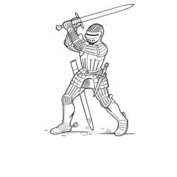 ぬりえページ: 騎士 (キャラクター) #86960 - 無料の印刷可能なぬりえページ