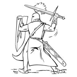ぬりえページ: 騎士 (キャラクター) #86964 - 無料の印刷可能なぬりえページ