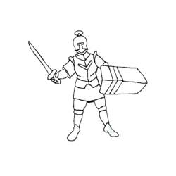 ぬりえページ: 騎士 (キャラクター) #86975 - 無料の印刷可能なぬりえページ