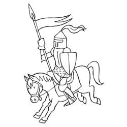 ぬりえページ: 騎士 (キャラクター) #87024 - 無料の印刷可能なぬりえページ