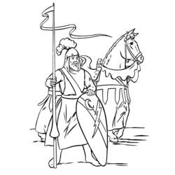 ぬりえページ: 騎士 (キャラクター) #87026 - 無料の印刷可能なぬりえページ