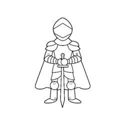 ぬりえページ: 騎士 (キャラクター) #87036 - 無料の印刷可能なぬりえページ
