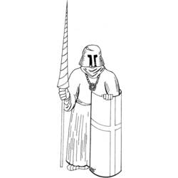 ぬりえページ: 騎士 (キャラクター) #87054 - 無料の印刷可能なぬりえページ