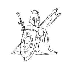 ぬりえページ: 騎士 (キャラクター) #87058 - 無料の印刷可能なぬりえページ