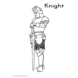 ぬりえページ: 騎士 (キャラクター) #87070 - 無料の印刷可能なぬりえページ
