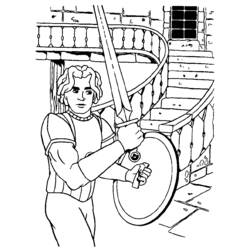 ぬりえページ: 騎士 (キャラクター) #87120 - 無料の印刷可能なぬりえページ