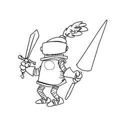 ぬりえページ: 騎士 (キャラクター) #87126 - 無料の印刷可能なぬりえページ