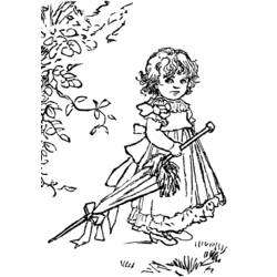 ぬりえページ: 少女 (キャラクター) #96500 - 無料の印刷可能なぬりえページ