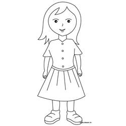 ぬりえ: 少女 - 無料の印刷可能なぬりえページ