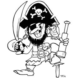 ぬりえページ: 海賊 (キャラクター) #105073 - 無料の印刷可能なぬりえページ