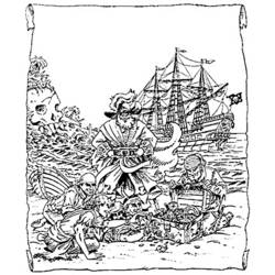 ぬりえページ: 海賊 (キャラクター) #105115 - 無料の印刷可能なぬりえページ