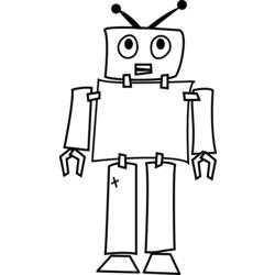 ぬりえページ: ロボット (キャラクター) #106598 - 無料の印刷可能なぬりえページ