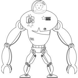 ぬりえページ: ロボット (キャラクター) #106651 - 無料の印刷可能なぬりえページ