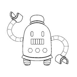 ぬりえページ: ロボット (キャラクター) #106744 - 無料の印刷可能なぬりえページ