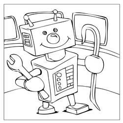 ぬりえページ: ロボット (キャラクター) #106779 - 無料の印刷可能なぬりえページ