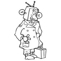 ぬりえページ: ロボット (キャラクター) #106785 - 無料の印刷可能なぬりえページ