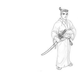 ぬりえページ: 武士 (キャラクター) #107298 - 無料の印刷可能なぬりえページ