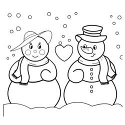 ぬりえページ: 雪だるま (キャラクター) #89154 - 無料の印刷可能なぬりえページ