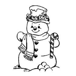 ぬりえページ: 雪だるま (キャラクター) #89157 - 無料の印刷可能なぬりえページ