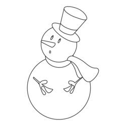 ぬりえページ: 雪だるま (キャラクター) #89158 - 無料の印刷可能なぬりえページ