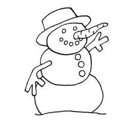ぬりえページ: 雪だるま (キャラクター) #89159 - 無料の印刷可能なぬりえページ