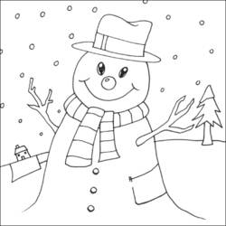 ぬりえページ: 雪だるま (キャラクター) #89161 - 無料の印刷可能なぬりえページ