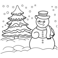ぬりえページ: 雪だるま (キャラクター) #89164 - 無料の印刷可能なぬりえページ