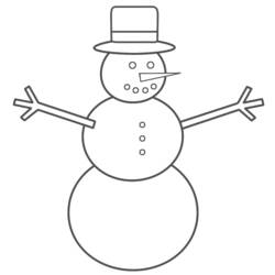ぬりえページ: 雪だるま (キャラクター) #89172 - 無料の印刷可能なぬりえページ