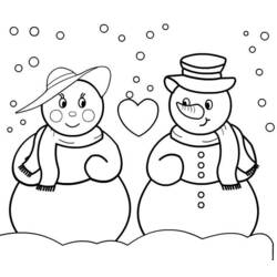 ぬりえページ: 雪だるま (キャラクター) #89173 - 無料の印刷可能なぬりえページ