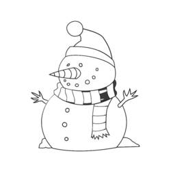 ぬりえページ: 雪だるま (キャラクター) #89185 - 無料の印刷可能なぬりえページ