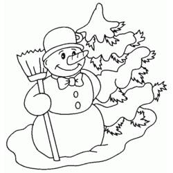 ぬりえページ: 雪だるま (キャラクター) #89192 - 無料の印刷可能なぬりえページ