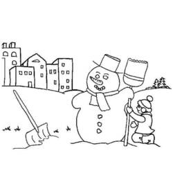 ぬりえページ: 雪だるま (キャラクター) #89193 - 無料の印刷可能なぬりえページ